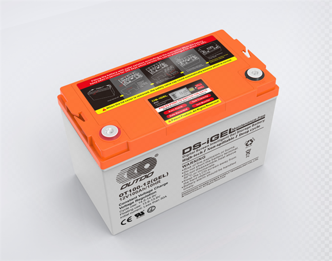 奥特多智能数显蓄电池OT100-12(GEL)12V100AH